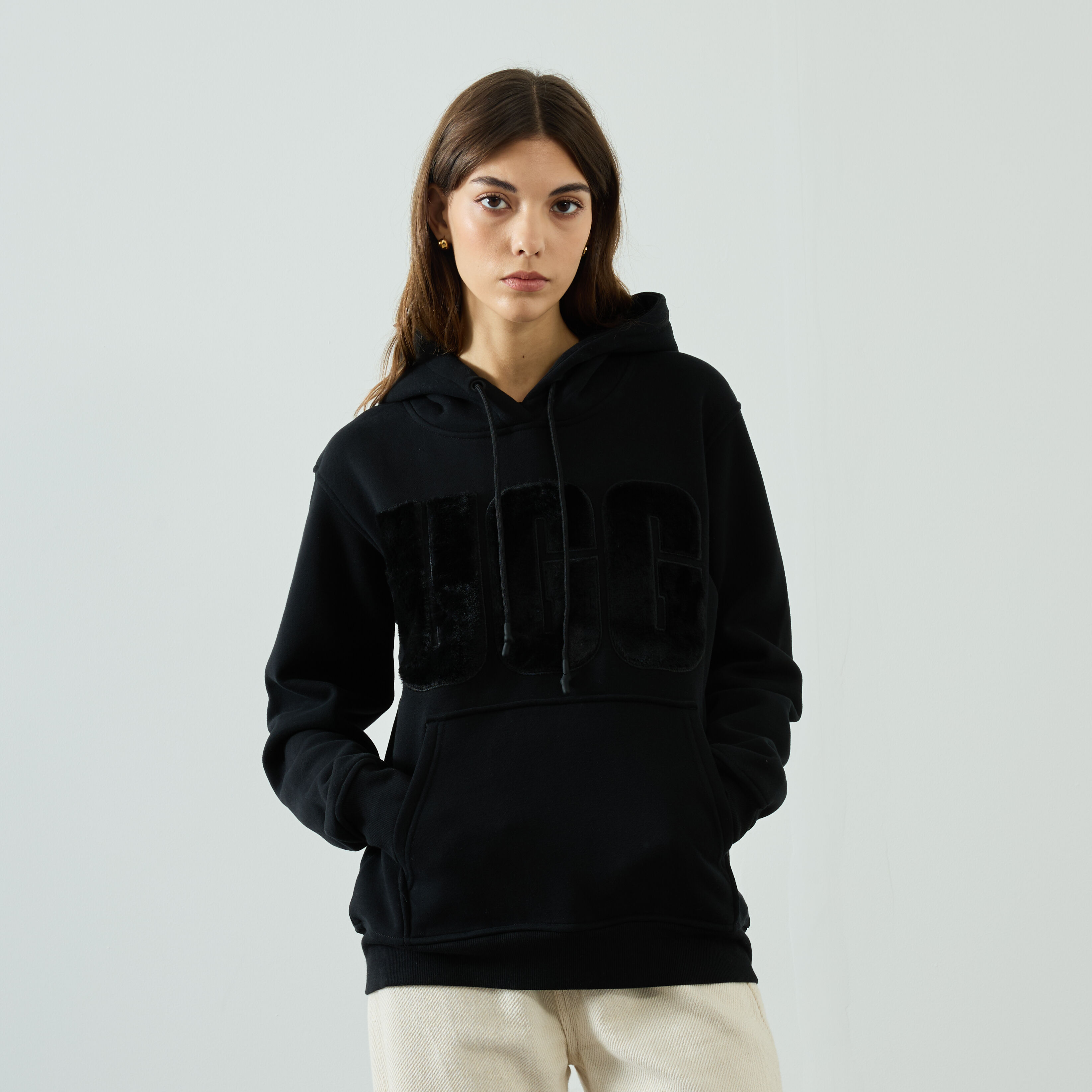 Fuzzy black hoodie 2025