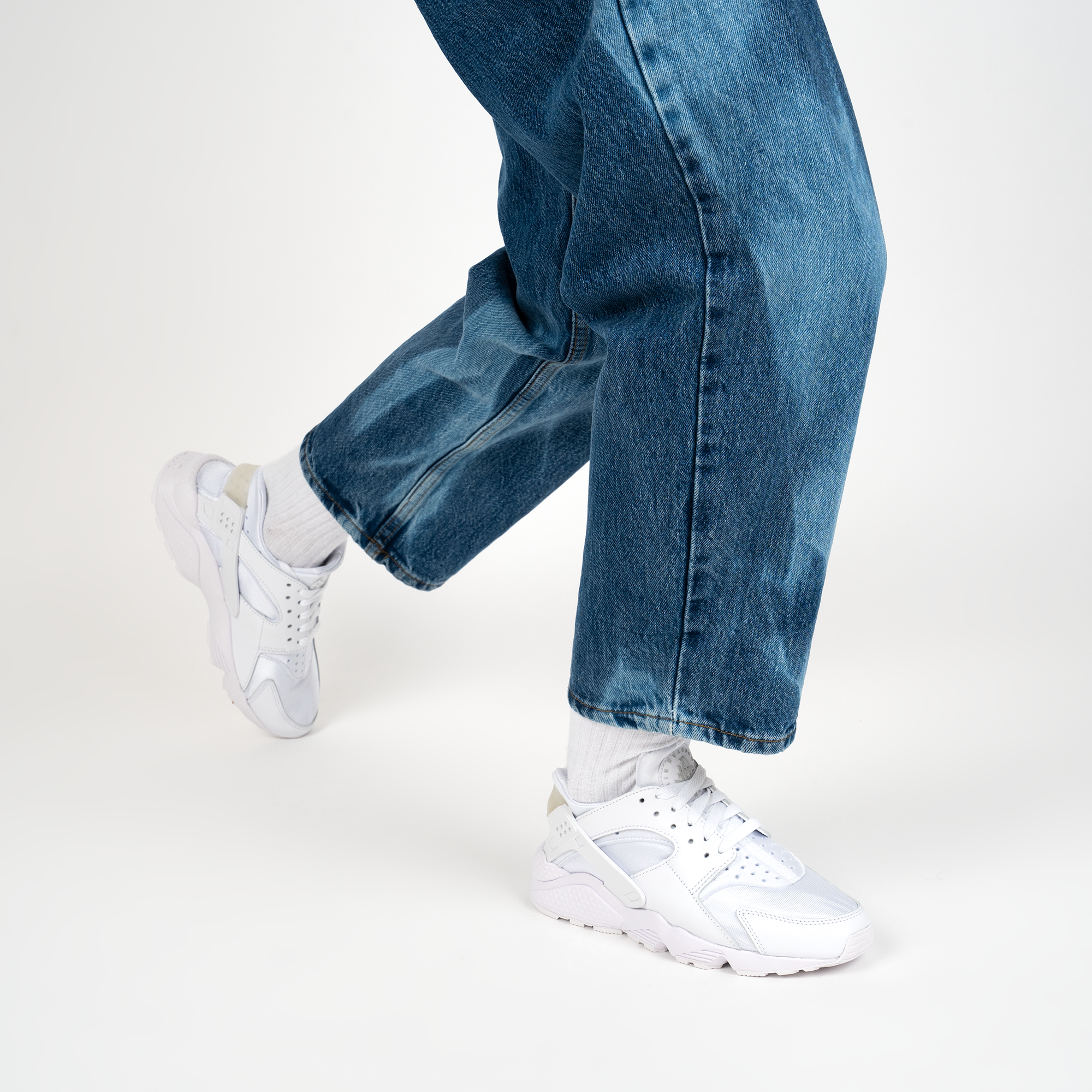 huarache blanche bleu