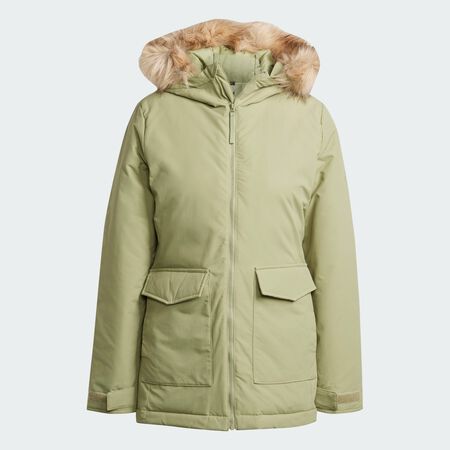 ADIDAS SPORTSWEAR Paveric Fur Parka Tent Green WOMEN