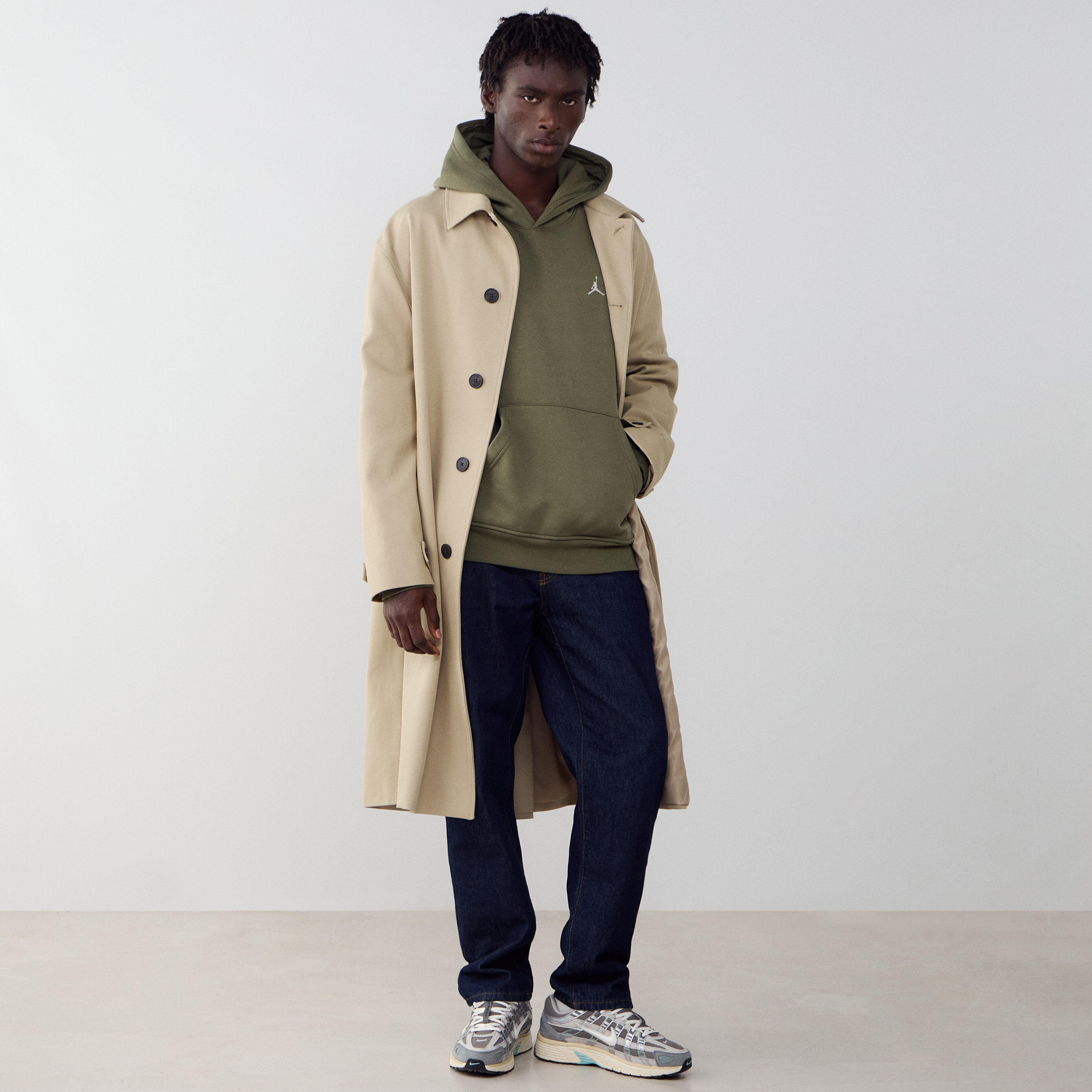 Hoodie Brooklyn  Vert/beige