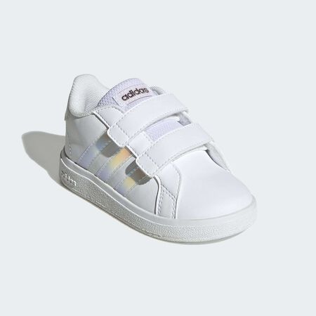 ADIDAS SPORTSWEAR Grand Court Lifestyle Court Hook and Loop Shoes Cloud White / Iridescent / Cloud White BABIES