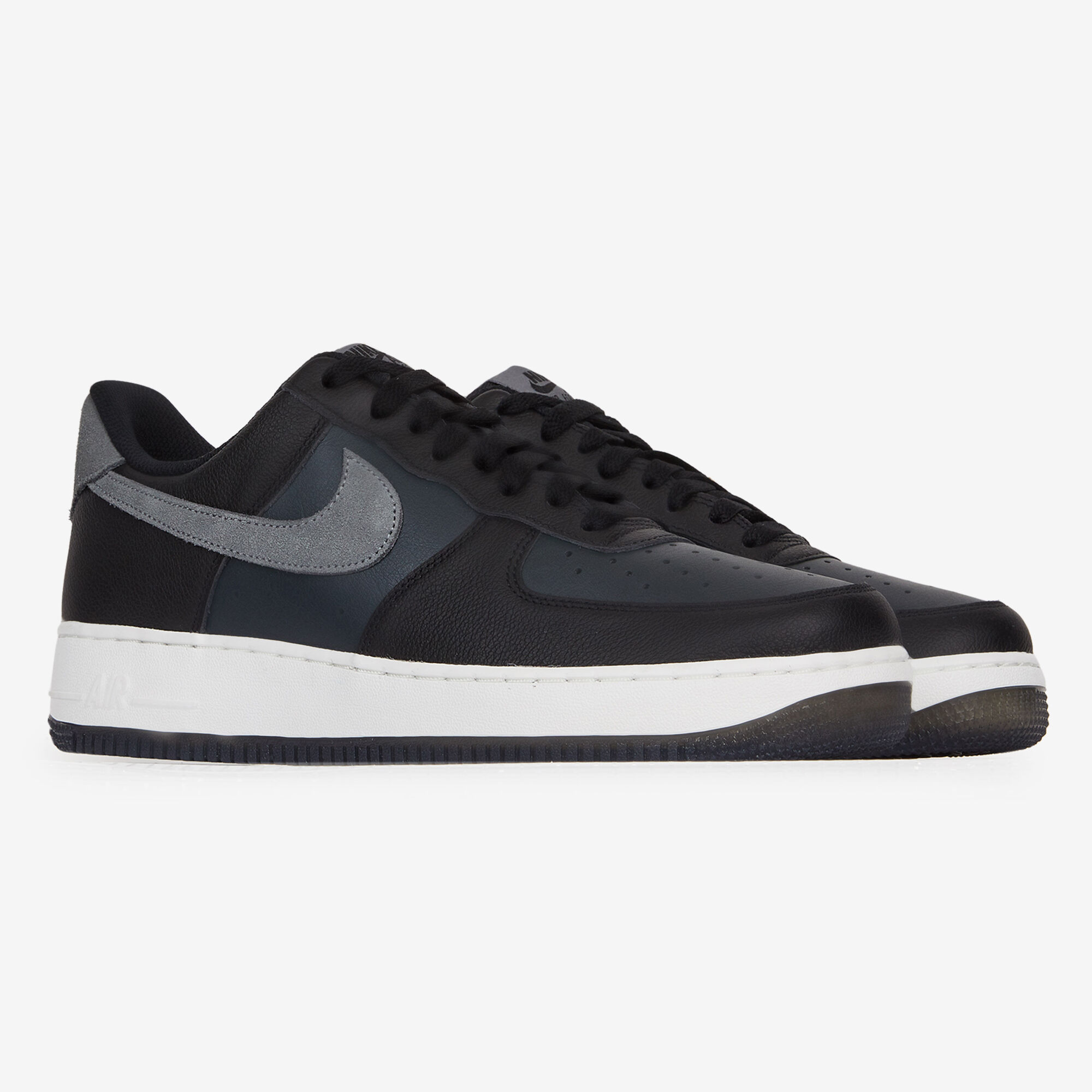 NIKE AIR FORCE 1 LOW BLACK GREY SNEAKERS MEN Courir