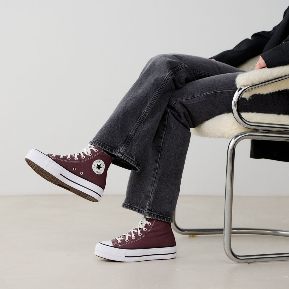 CONVERSE CHUCK TAYLOR ALL STAR LIFT HI SNEAKERS FEMME MARRON