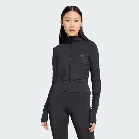 ADIDAS ORIGINALS Veste de survêtement froncée Black FEMME