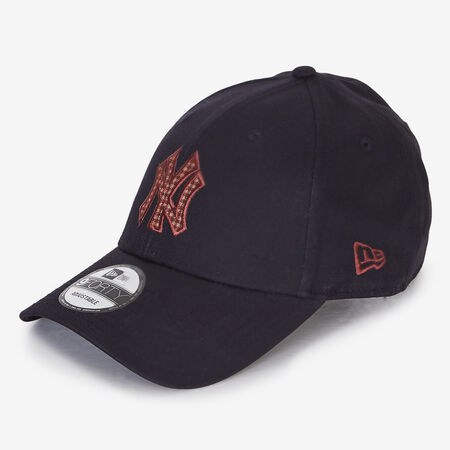 NEW ERA 9FORTY NY CHECK INFILL NOIR/ROUGE HOMME
