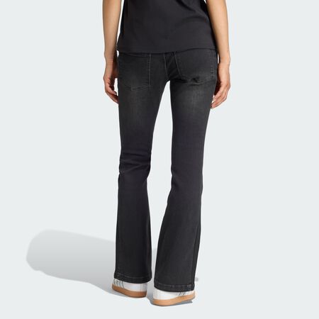 ADIDAS ORIGINALS Adilenium Season 4 Teamgeist Slim LR Denim Pants Black WOMEN