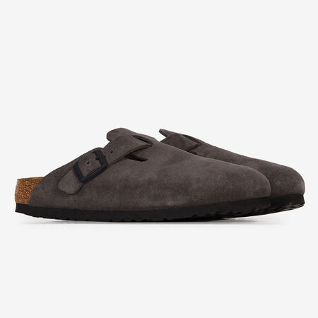BIRKENSTOCK boston BOSTON SUEDE VELVET GRAY GREY WOMEN