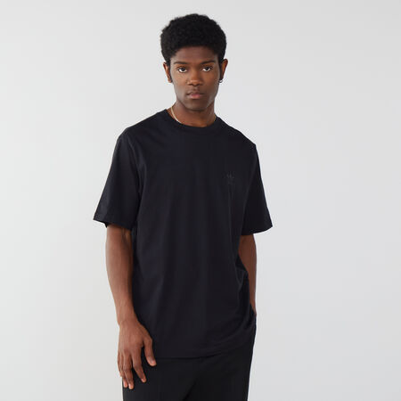 ADIDAS ORIGINALS TEE SHIRT GLOSSY TREFOIL LOGO BLACK MEN
