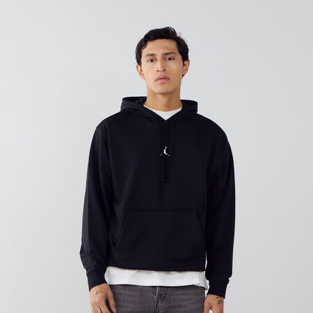 HOODIE CENTERED LOGO DRI-FIT : BLACK/WHITE