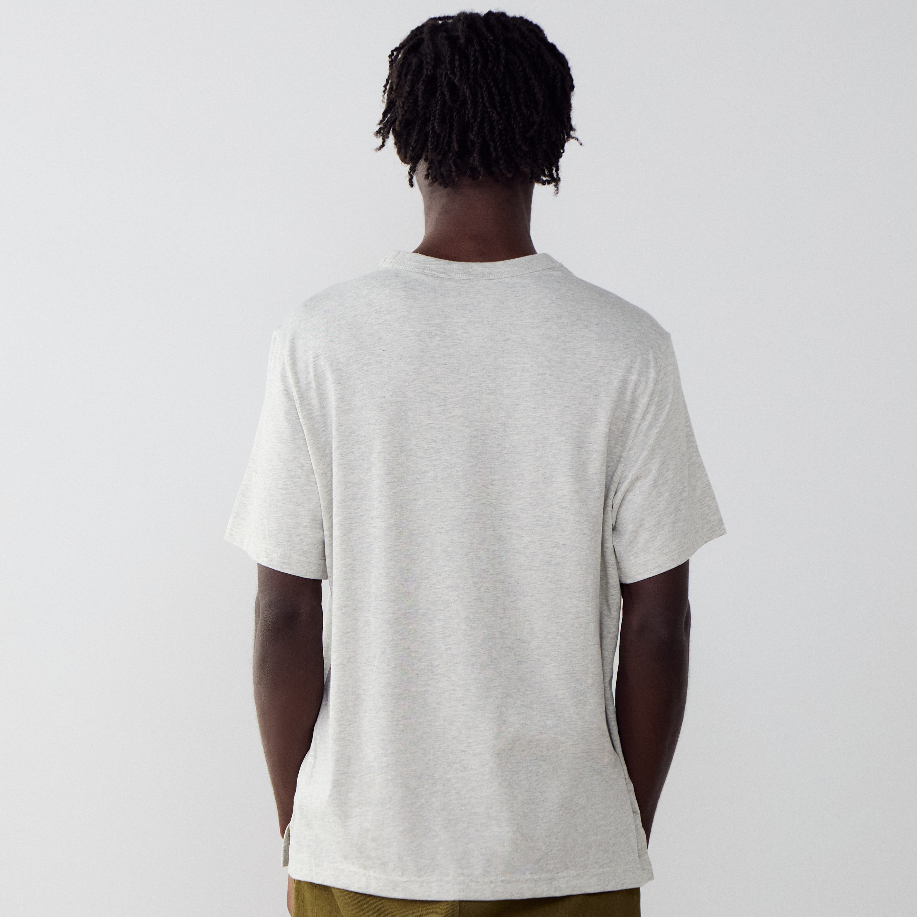 Tee Shirt Centered Logo  Gris/blanc