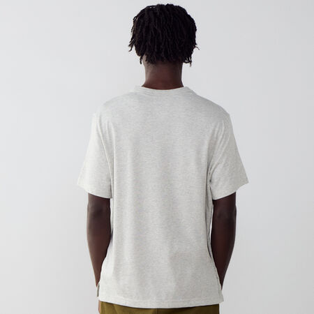 JORDAN TEE SHIRT CENTERED LOGO GRIS/BLANC HOMME