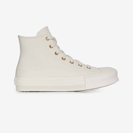 CONVERSE chuck taylor all star CHUCK TAYLOR ALL STAR EVA LIFT HI LEATHE BEIGE/GOLD JUNIOR