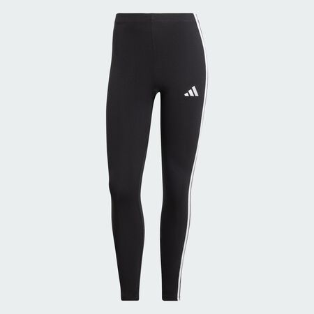 ADIDAS SPORTSWEAR Essentials 3-Stripes Cotton Leggings Black / White WOMEN
