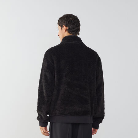 CHAMPION HOODIE POLAR HALF-ZIP BLACK/WHITE MEN