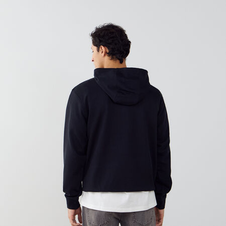 JORDAN HOODIE CENTERED LOGO DRI-FIT BLACK/WHITE MEN