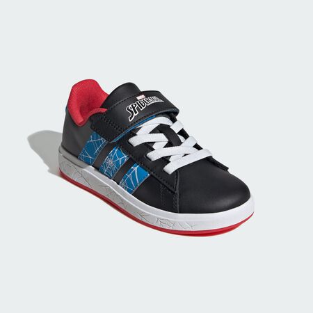ADIDAS SPORTSWEAR adidas Marvel Spider-Man Grand Court Shoes Kids Core Black / Bright Blue / Pure Ruby BABIES