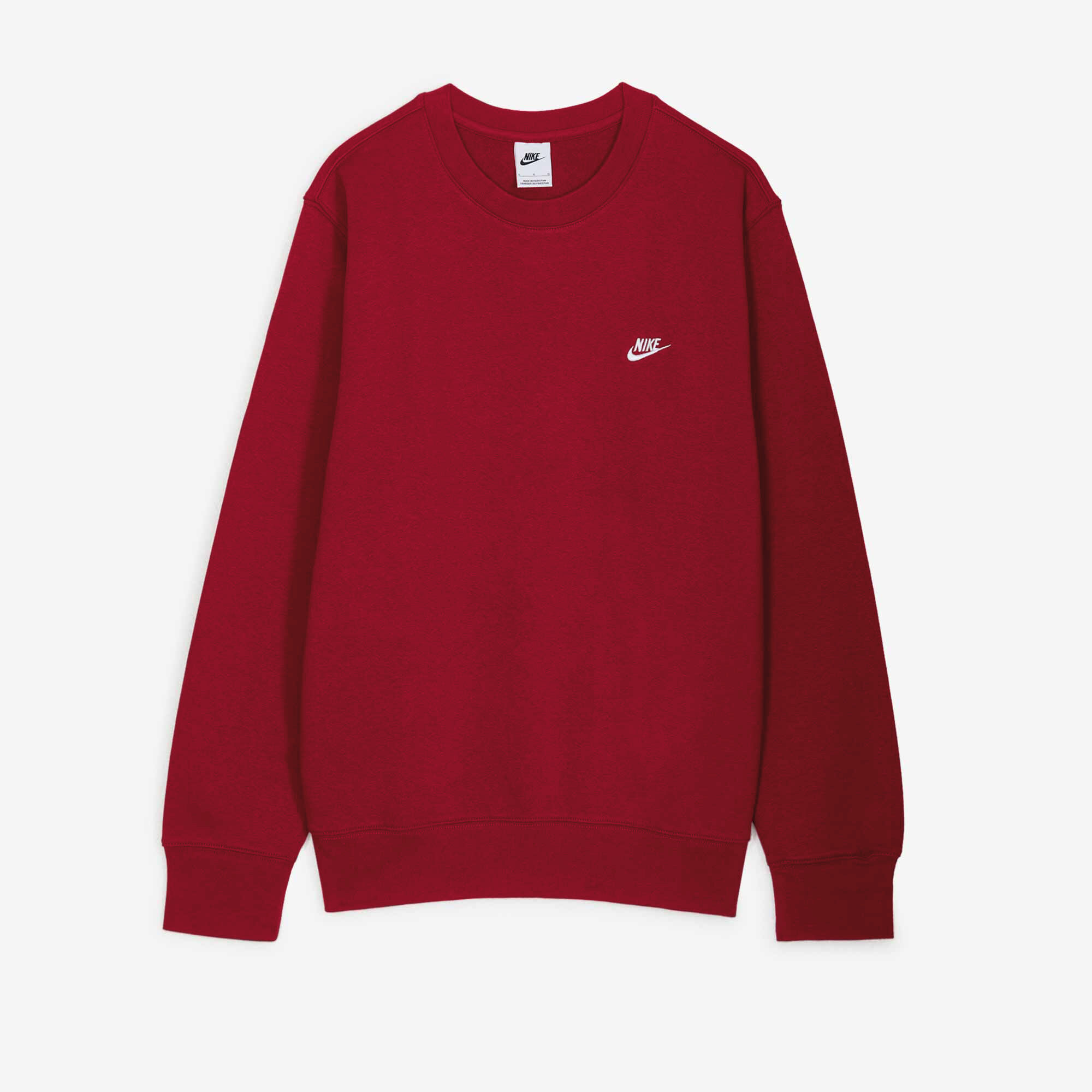 nike club crew sweatshirt burgundy