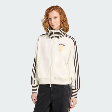 ADIDAS ORIGINALS Veste de surv&ecirc;tement C&Ocirc;TEL&Eacute;E BANDES VINTAGE BB TT Off White FEMME