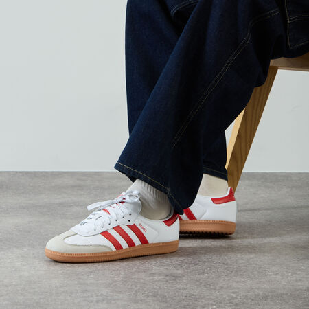 ADIDAS ORIGINALS SAMBA OG WHITE/RED SNEAKERS MEN