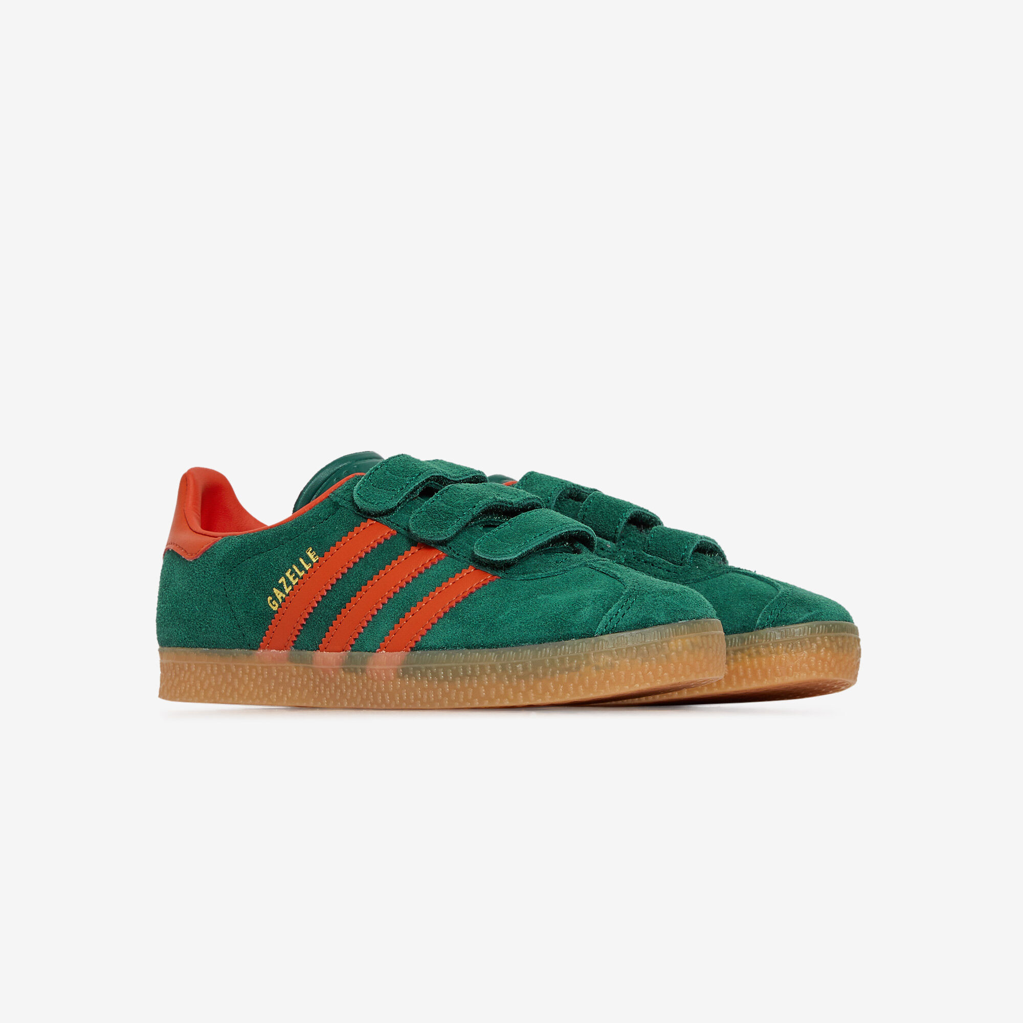 ADIDAS ORIGINALS GAZELLE CF VERT ORANGE SNEAKERS ENFANT SCRATCH Courir