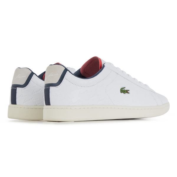 LACOSTE CARNABY MONOGRAM WHITE/NAVY BLUE - SNEAKERS MEN | Courir.com