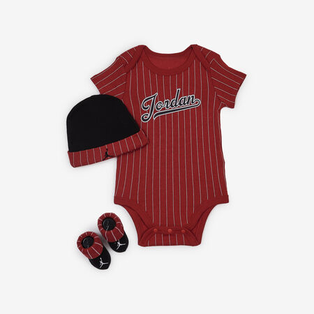 JORDAN 3 PC SET JORDAN MVP ROUGE/NOIR ROUGE/NOIR BÉBÉ