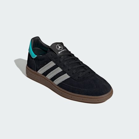 ADIDAS ORIGINALS HANDBALL SPEZIAL MERCEDES SHOES Core Black / Silver Metallic / Gum MEN