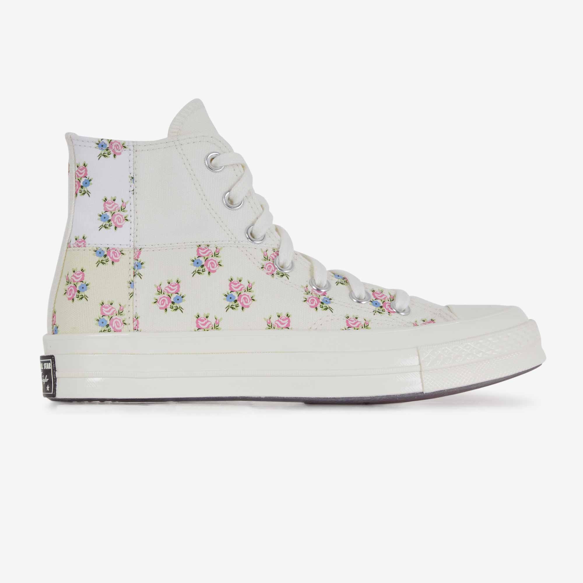 Pink flower converse top