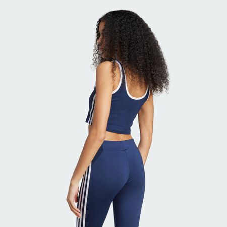 ADIDAS ORIGINALS Adicolor 3-Stripes Bra Top Night Indigo / White WOMEN