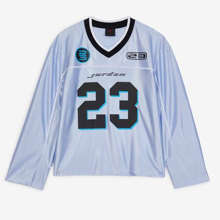 JORDAN TEE SHIRT JERSEY BLUE/BLACK WOMEN