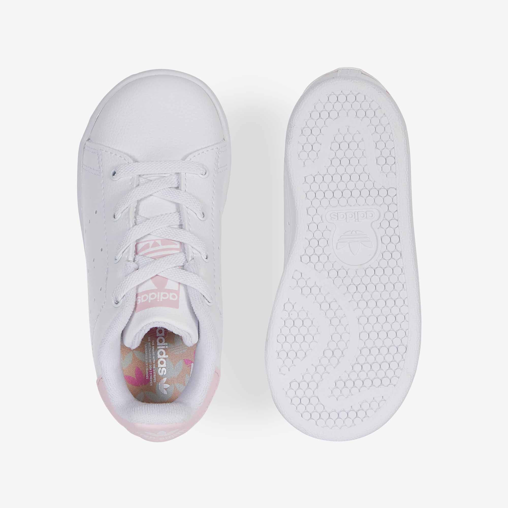ADIDAS ORIGINALS STAN SMITH TREFOIL BLANC ROSE SNEAKERS KIDS Courir