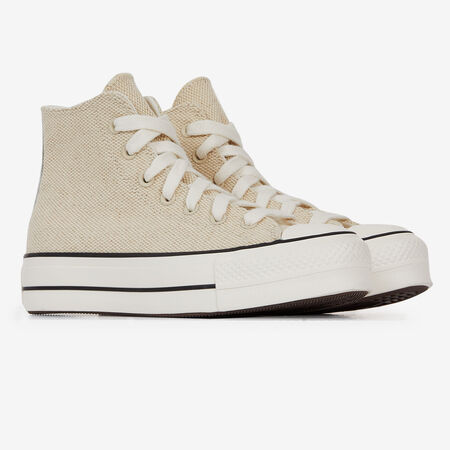 CONVERSE chuck taylor all star CHUCK TAYLOR ALL STAR LIFT HI BEIGE FEMME
