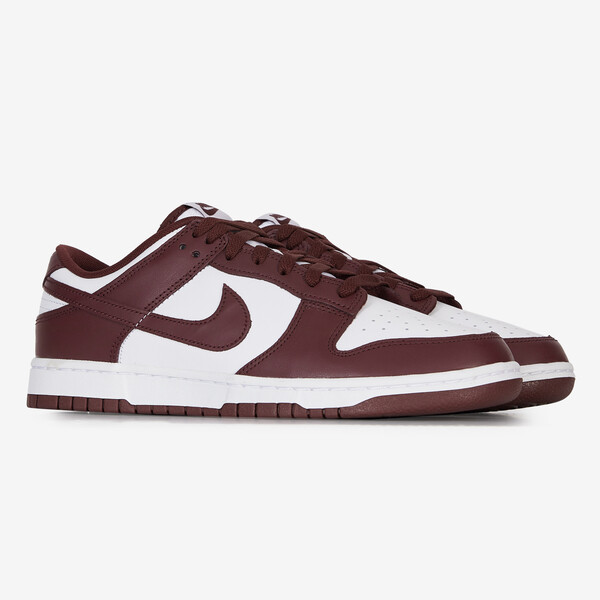 NIKE DUNK LOW WHITE/BURGUNDY SNEAKERS MEN
