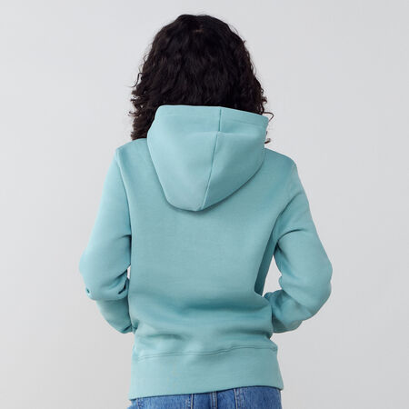 NIKE HOODIE CLUB CENTERED LOGO BLUE WOMEN