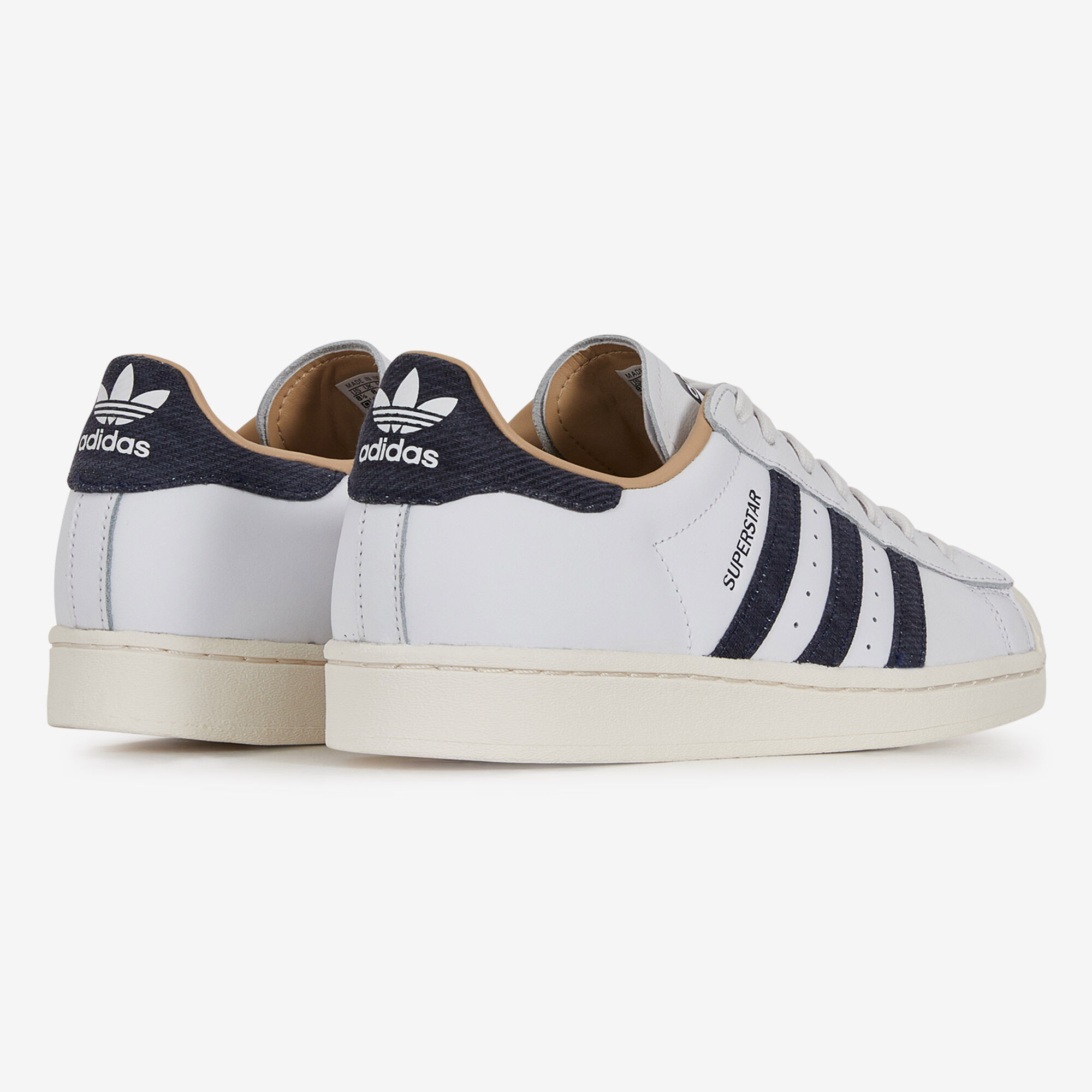 Superstar navy blue stripes sale