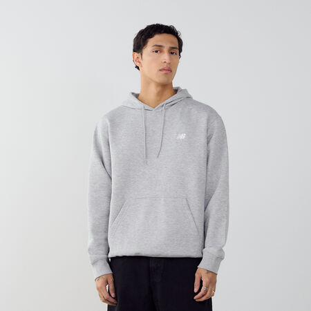 NEW BALANCE HOODIE SMALL LOGO GREY/WHITE MEN