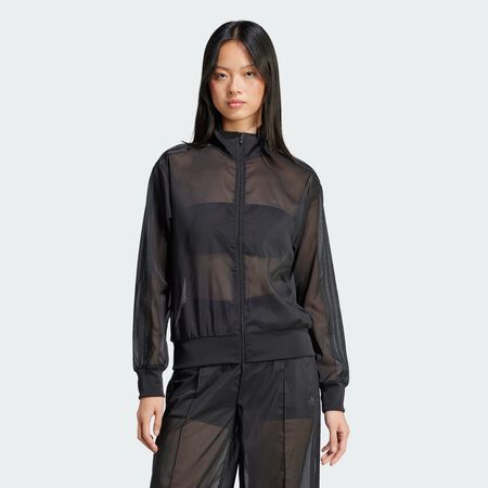 ADIDAS ORIGINALS Veste de survêtement tissu transparent Adicolor Black FEMME