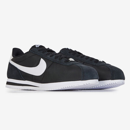 NIKE cortez CORTEZ NYLON NOIR/BLANC HOMME