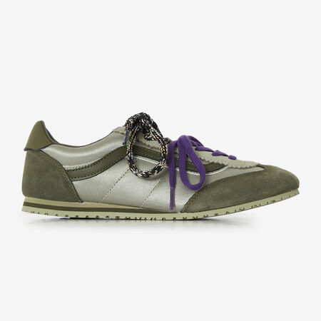 VANS SUPER LOWPRO DOUBLE LACES VERT/NOIR FEMME