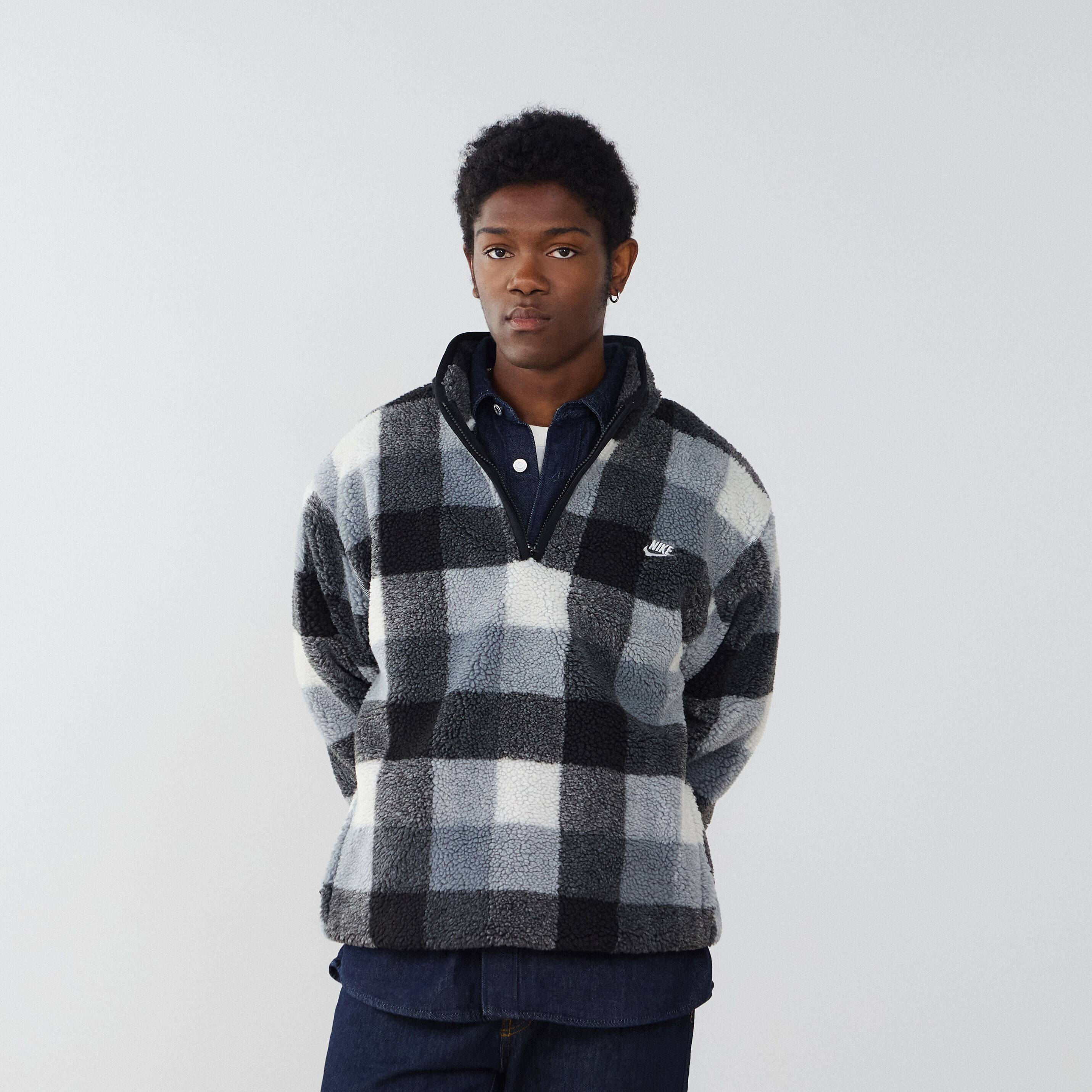 Haut pour 'hiver à demi zip Nike Club pour homme - vue 5