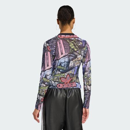 ADIDAS ORIGINALS adidas x Jeremy Scott AOP Power Mesh Tee Multicolor WOMEN