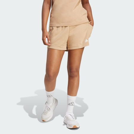 Short cargo French Terry Petit logo Essentials : Warm Sandstone / White