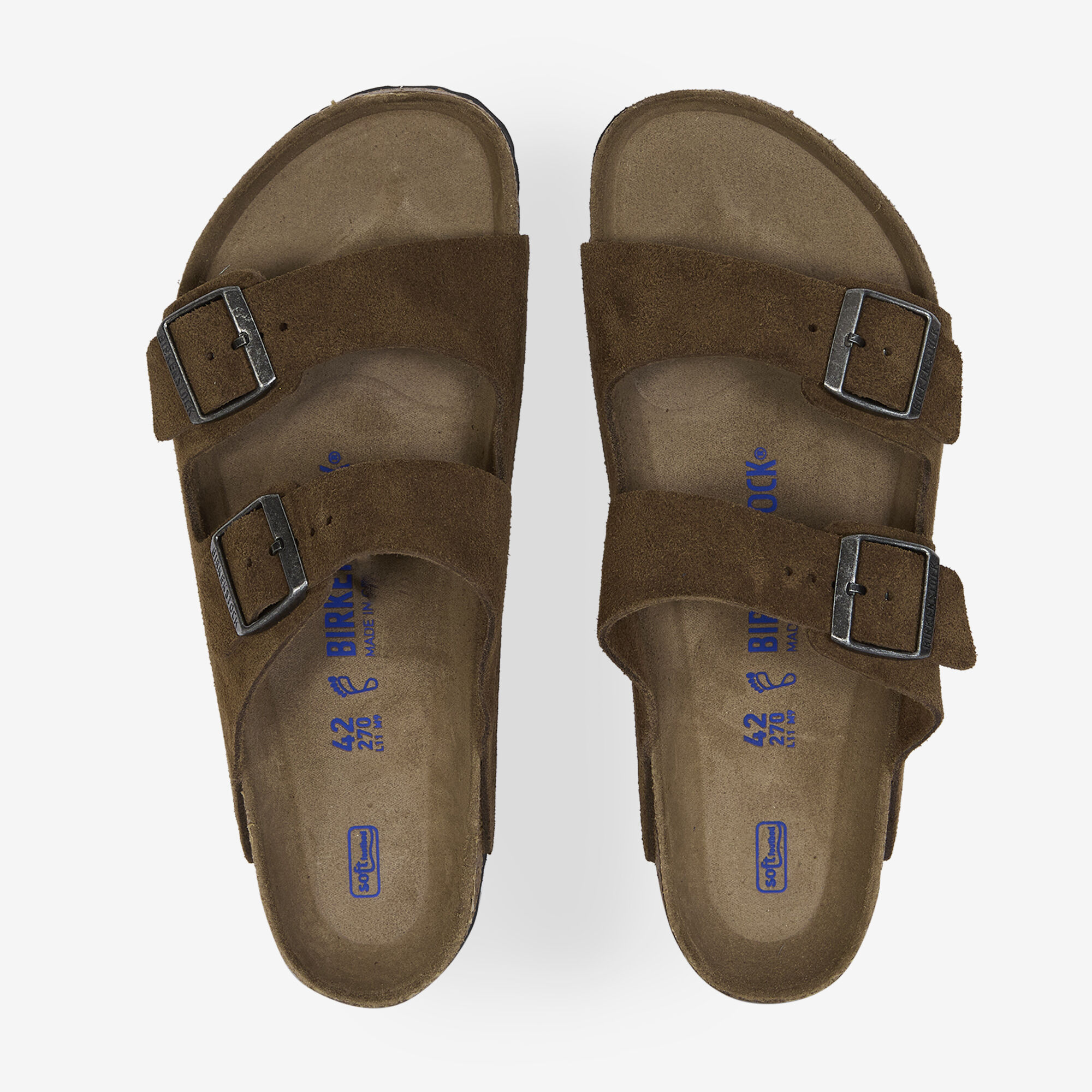 サンダル BIRKENSTOCK Brown suede Arizona slippers (1028264 DARKTEA) Arizona Suède Dark Tea/ Black | BIRKENSTOCK