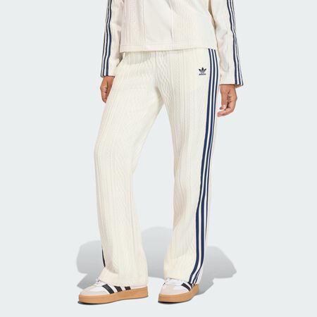 ADIDAS ORIGINALS KNIT CLASSIC TRACK TROUSERS : Off White