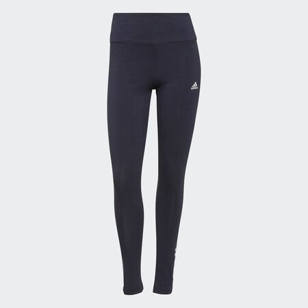 ADIDAS SPORTSWEAR ESSENTIALS HIGH-WAISTED LOGO LEGGINGS Legend Ink / White WOMEN