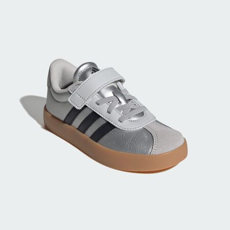 ADIDAS SPORTSWEAR VL Court 3.0 Skateboarding Shoes Kids Silver Metallic / Core Black / Light Solid Grey BABIES