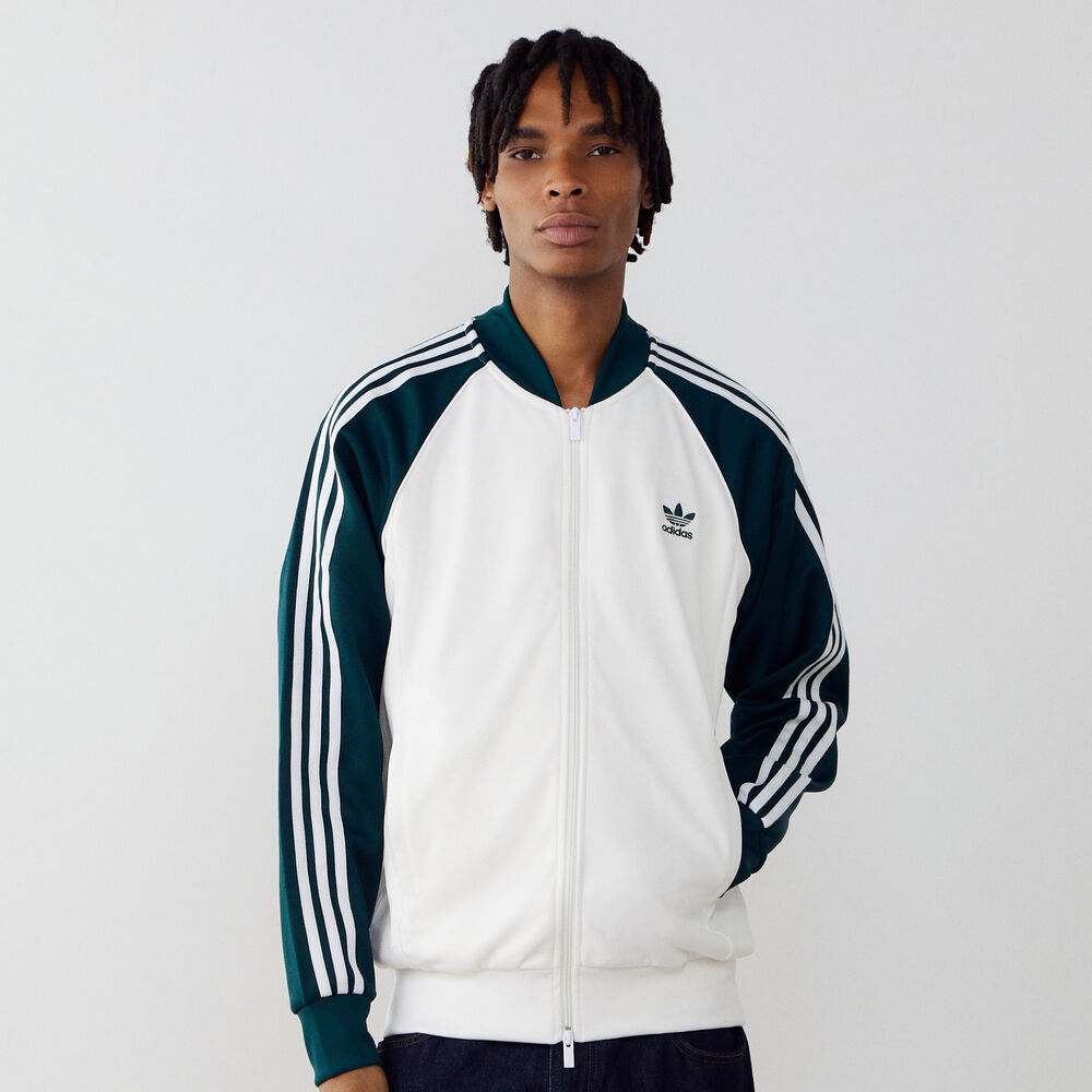 ADIDAS ORIGINALS JACKET FZ SUPERSTAR BLOUSON HOMME - BLANC/VERT | Courir.com