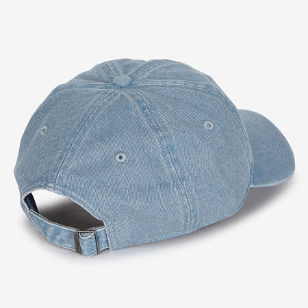 NIKE CASQUETTE DENIM SMALL LOGO BLEU/BLANC HOMME