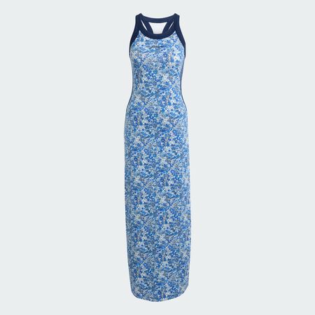 ADIDAS ORIGINALS adidas Originals x Liberty London Tonal Maxi Dress Multicolor / Chalk White / Ambient Sky / Night Indigo WOMEN