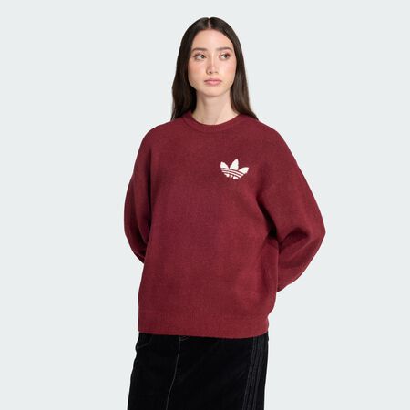 ADIDAS ORIGINALS adidas Originals Athletic Dept Knitted Sweater Shadow Red WOMEN